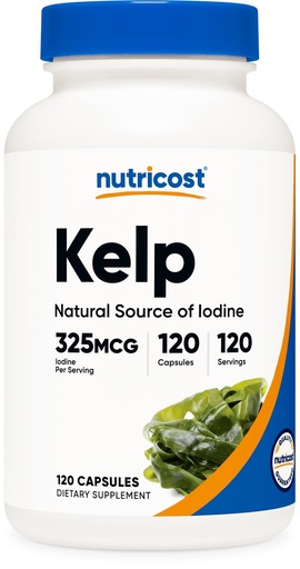 [BRSRMZDQBFYWOELU] Nutricost Kelp Capsules, 325mcg of Iodine, 120 Capsules, Vegetarian, Non-GMO & Gluten Free