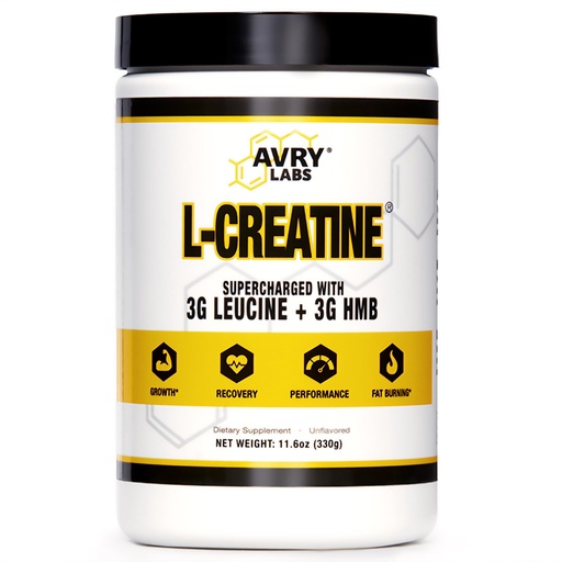 [BRSROBIDOYDRME3A] L-CREATINE Supplement: Creatine Monohydrate w/Leucine Amino Acid and HMB – Supports Muscle Mass, Strength, Recovery & Performance + Reduce Fat – Vegan, 11oz (330g) Powder