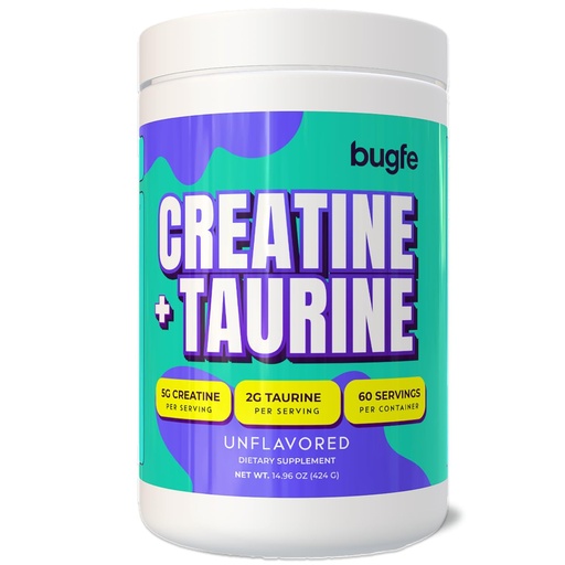 [BRSREEL4BMMA4C3U] Creatine with Taurine for Women & Men - Unflavored Micronized Creatine Monohydrate Plus Taurine Powder to Support Muscle Strength, Recovery & Brain Health (60 Servings)