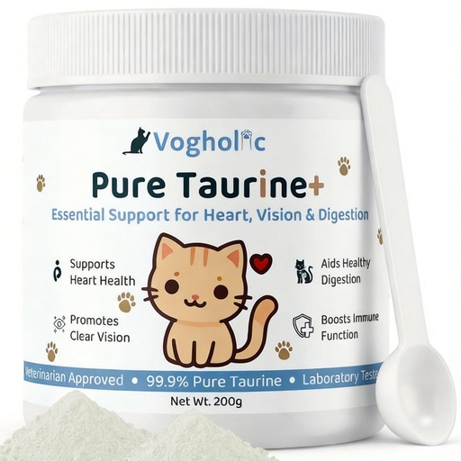 [BRSRGBQNOQHAG2A2] Taurine for Cats - Taurine Powder Supplement for All Ages Including Kittens - Pure Taurine for Heart Vision Vitality & Coat and Immune Health Unflavored (6oz)
