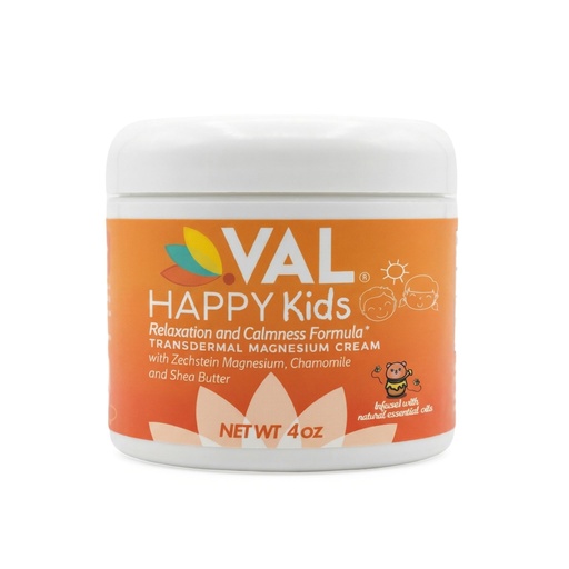 [BRSROYYRDNYG2C3H] VAL Magnesium Cream for Kids | Relaxation for Daytime & Bedtime Routine | Gentle Zechstein Magnesium Chloride | Calm & Mood Support | with Chamomile, Shea Butter & Essential Oils | USA Made | 4oz