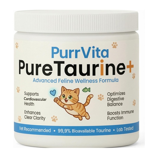 [BRSRGZYZCAFGEH34] Taurine for Cats, Pure Taurine Supplement Powder for Cats, Supports Vitality & Coat Health, Easy to Mix in Food, with Dosing Spoon, 200g