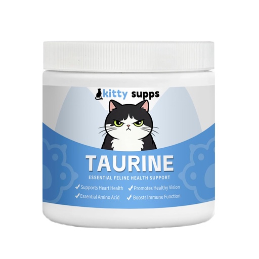 [BRSRGZIRAQCR4CT3] Taurine，Kitty supps Taurine Powder for Cats,Boost Energy & Vitality,Mix in Food, Water-Soluble,with Dosing Spoon (1)