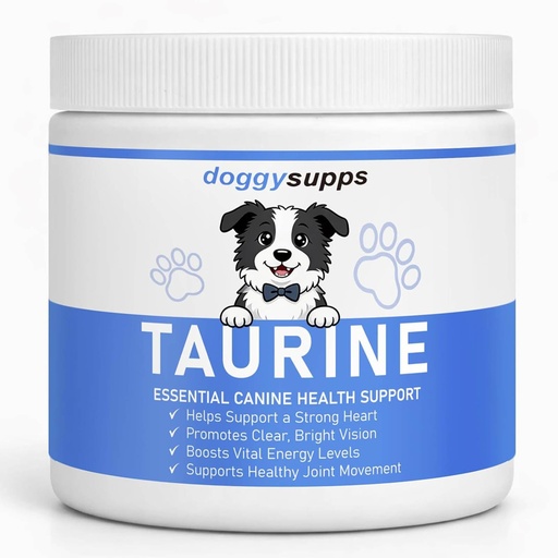 [BRSRGEINOFYQGYA2] Doggy Supps Taurine Powder for Dogs, DoggySupps Taurine Supplement for Dogs, Grade Amino Acid Supplement for Heart, Vision & Daily Wellness, 200 Grams (1)