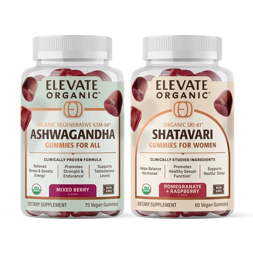 [BRSRGFI7BV6GGALU] Regenerative Fermented KSM-66 Ashwagandha and SRI-81™ Shatavari Vegan Gummies
