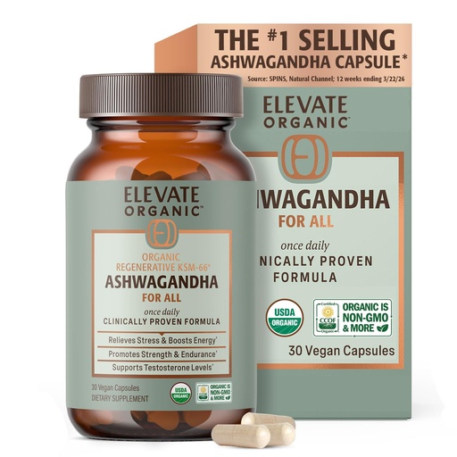 [BRSREAQEBN5AACLH] Regenerative Fermented KSM-66 Ashwagandha Vegan Capsules with Acti Veda™ (600mg, 30 Servings), Up to 150% More Effective Than KSM-66 Alone