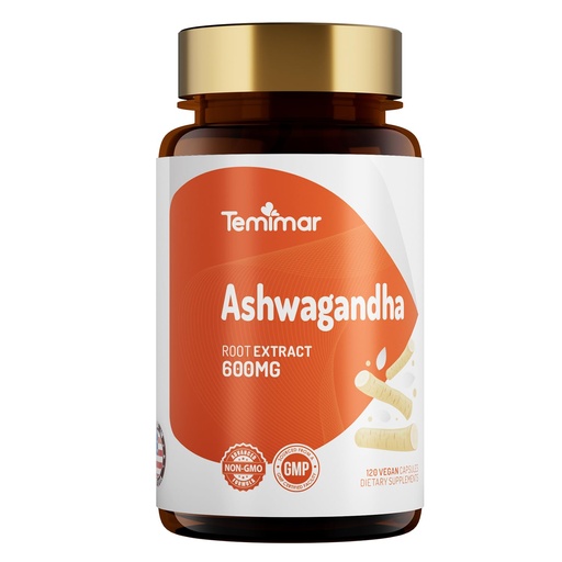 [BRSREBIYCJ5GGGQ3] Ashwagandha Supplements, Ashwagandha Root Extract 600mg for Women & Men, Made in USA, Gluten Free, Vegan, 120 Capsules