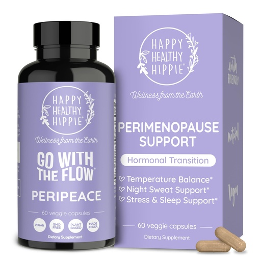 [BRSREGAOPN5GGF3X] Perimenopause Supplements for Women - Hot Flash, Night Sweat, Mood & Sleep Support | Vegan Hormone Balance Capsules with KSM-66 Ashwagandha, Shatavari & Black Cohosh | Estrogen-Free, 60ct