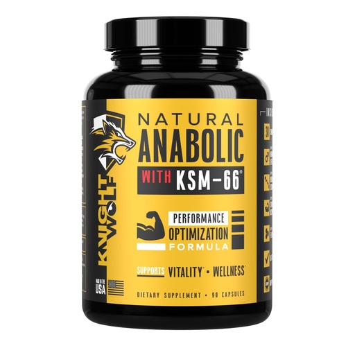 [BRSREGT2OR5B4DI7] Night Wolf Supps KSM-66 Organic Ashwagandha 600mg, Fenugreek, Natural Anabolic and Muscle Support - with AstraGin for High Absorption - USA Made & Non GMO 3rd Party Tested - 90 Capsules