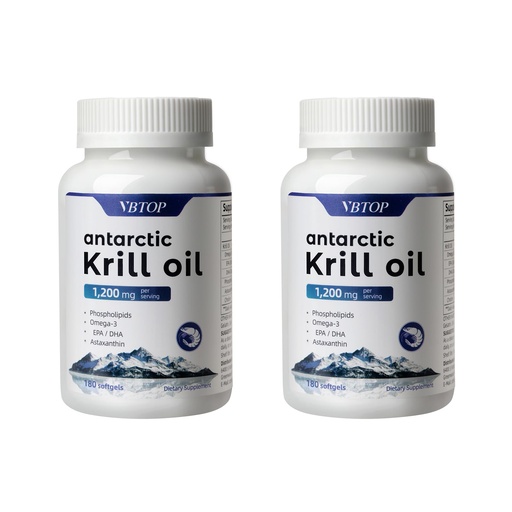 [BRSRGAL4A4BW2YLU] Antarctic Krill Oil 1200mg with Omega-3 EPA DHA, Phospholipids, Astaxanthin & Choline, Mercury Free, No Fishy, Supports Heart, Brain & Joint Health, 360 Softgels