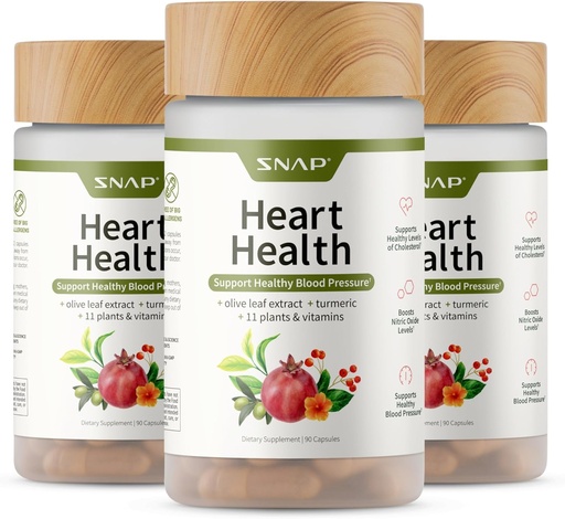 [BRSW22YBPMBWOCY6] Snap Supplements Heart Health Supplements and Blood Circulation Supplements, 270 Capsules