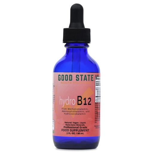 [BRSRMZYPAEDWK3I3] Good State | Liquid Hydro B12 | 2oz | 3,000 mcg per 1 mL | 60 Servings | from Methylcobalamin, Adenosylcobalamin, and Hydroxocobalamin | Vegan Friendly