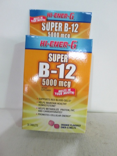 [BRSWIYYOAAOGO2L6] Windmill Health Products Hi-Ener-G Super B-12 5000 mcg, 30-Count Boxes (Pack of 3)