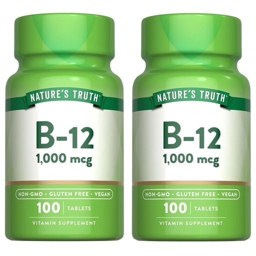 [BRSWECQ3OJ6Q4HQU] Nature's Truth B-12 1000 mcg, 100 Count (Value Pack of 2)