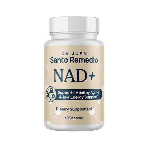 [BRSRGZQ2CF7B4AD3] Santo Remedio NAD+ Supplement, Helps Support Healthy Aging and Cellular Health, 4 in 1 Energy Support, Made with Vitamin B12, NAD+, Guarana, and Spermidine, 30 Servings
