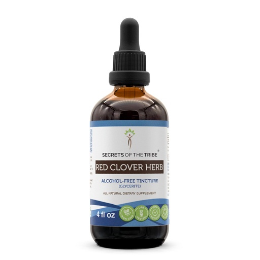 [BRSRMZQCCQIQK3D7] Red Clover Herb USDA Organic Tincture | Alcohol-FREE Extract, High-Potency Herbal Drops| Made from 100% Certified Organic Red Clover Herb (Trifolium Pratense) Dried Leaf and Flower 4 oz