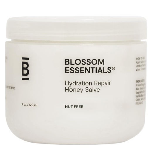 [BRSREEIECQCBUCDU] Blossom Essentials Honey Salve - Nut Free - Organic Manuka Honey Hydration Repair - Eczema Relief for Dry, Itchy, Sensitive Skin - Soothing Moisturizer & Balm for Kids, Adults - Made in USA - 4oz