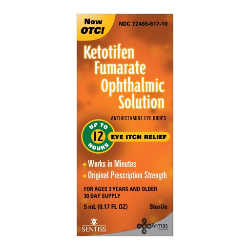 [BRSRAAT4BMDQKDY6] Armas Allergy Eye Drops, Itch Relief, Works in Minutes, Relief for Up to 12 Hours, Prescription Strength, Ketotifen Antihistamine Solution, 30 Day Supply, 0.17 Fl Oz