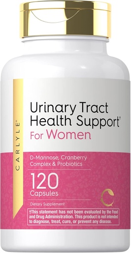 [BRSRMFQZCMFRAEY4] Carlyle Urinary Tracts for Women 保健 120 Capsules 妇女救济 与D-Mannose、Cranberry Complex 和 Probiotics 合作 非GMO、Gluten Free