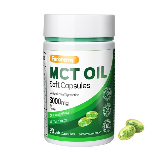 [BRSREZ35O4MBYCTP] MCT Oil Capsules 3000mg – 60 Softgels | Keto Friendly Supplement with CLA, L-Theanine, B12, Ginger Oil & Black Pepper – Non-GMO, Gluten-Free Coconut Source for Daily Wellness