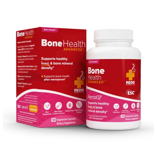 [BRSWIEIQC55GOCAV] Redd Remedies, Bone Health Advanced, Vitamin D3 and Calcium for Strong Bone Support, 120 Vegetarian Capsules
