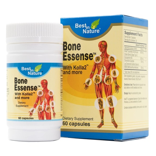 [BRSWKHQECN5R6G3E] Bone Essense with Kolla2 (Type II Collagen) - Bone and Joint Health Supplement. (60 Count)