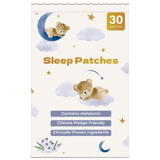 [BRSRAZT4OICQ2GQ7] Sleep Patches, 30 Pack Upgraded Deep Sleep Patches for Adults, All Natural Deep Patch, for Men and Women, Easy to Use That Last All Night - Bear