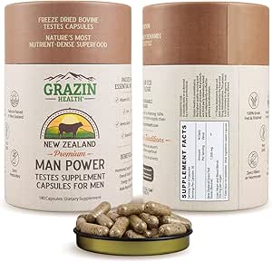 [BRSROZD6CIPRGHLO] Grass Fed Bovine Testes Man Power Capsules (30 Day Supply)
