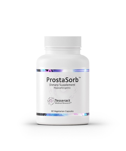 [BRSWYGQEPIJWKAD3] Tesseract ProstaSorb, Prostate Supplements for Men with Saw Palmetto, Pygeum and Pumpkin, Supports Healthy Prostate Function, Bladder Emptying, Urinary Flow, Gluten Free, 60 Vegetarian Capsules
