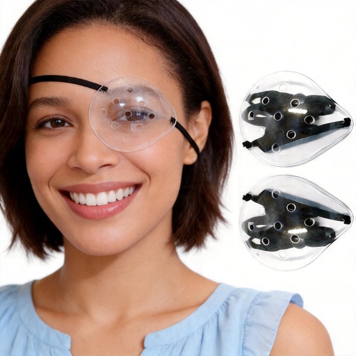 [BRSRAFQTO4MBEE3L] AMZVIO 2pcs Eye Shield After Cataract Surgery, Hard Protective Eye Patch for Sleeping,with Adjustable Strap, Breathable Ventilated Eye Covering for Cataract Recovery(Black)