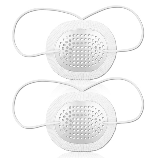 [BRSRGGIHCVYQKEI7] 2pcs Eye Shield After Surgery, Aluminum Protective Breathable Eye Patch Cover for Adults with Extended Elastic Strap and White Cloth Covering for Sleeping and After Surgery