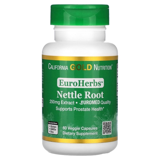 [BRSWGZD5B4IWM2T3] California Gold Nutrition EuroHerbs, Nettle Root Extract, Euromed Quality, 250 mg, 60 Veggie Capsules