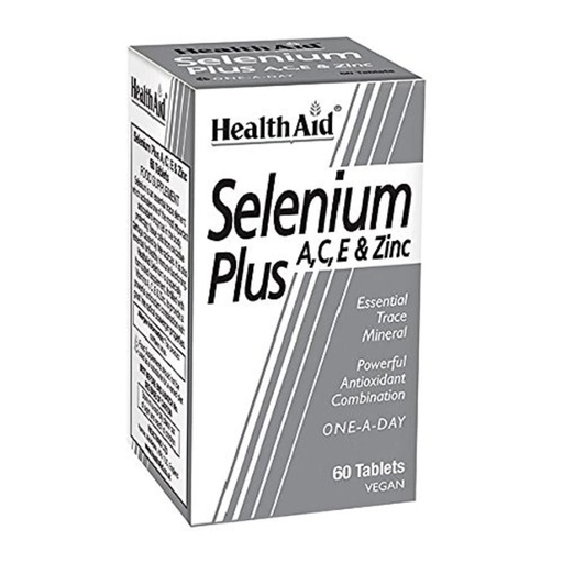[BRSWIYAOBIHB2DL4] Health Aid Selenium Plus (Vitamins A, C, E & Zinc) 60 Tablets