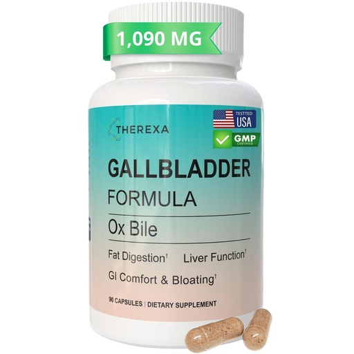 [BRSREAIKBF5AGHI6] Ox Bile Supplements for No Gallbladder - Ox Bile Digestive enzymes, Purified Bile Salts, Gallbladder Supplements Complex Formula, 90 Capsules