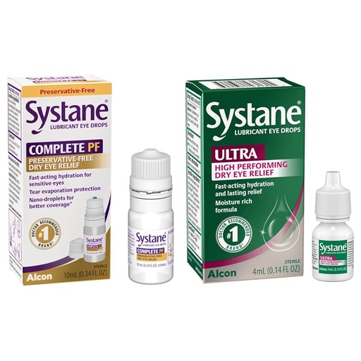 [BRSROCQPPNYGKELF] Systane Complete PF Multi-Dose Preservative Free Dry Eye Drops 10ml & Ultra Lubricant Eye Drops,0.14 Fl Oz (Pack of 1)