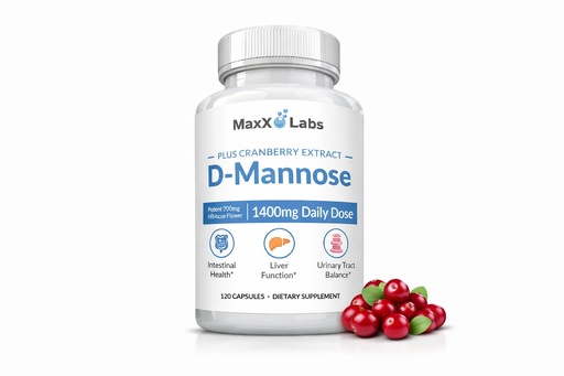 [BRSWGBQDAF7GODYU] D Mannose Capsules - Fast Acting 1400 MG Extra Strength DMannose Capsule for Bladder Health with Potent Cranberry Extract & Hibiscus Flower Supports UTI Relief Supplement - 120 Ct