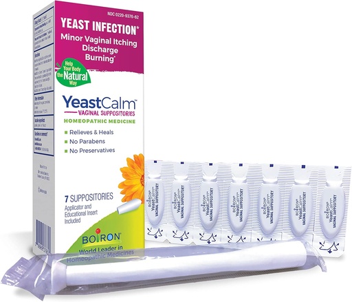 [BRSRMYAQOAOWMDTV] Boiron YeastCalm Homeopathic Suppositories for Yeast Infections, Burning, Discharge, and Minor Vaginal Itching - 7 Count