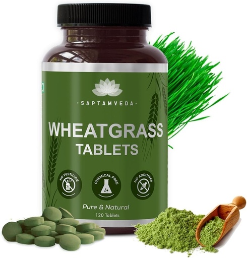 [BRSRAHQBOEORUCTJ] Organic Wheat Grass Tablets (120 Tablets, 500mg) - Natural Antioxidant Superfood, Supports Healthy Joints, Immunity Booster, Non-GMO, Vegan