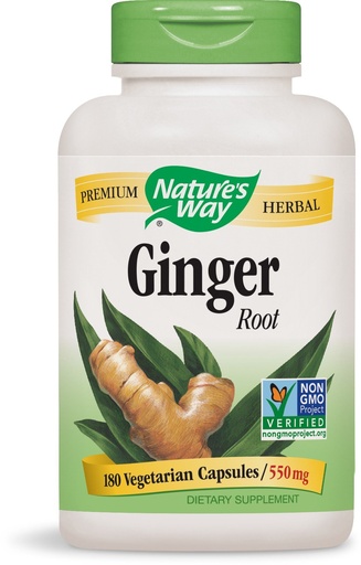 [BRSWIYYMOJ4ROYDE] Nature's Way Premium Formal Ginger Root, 550 mg per serving, 180 Vcaps