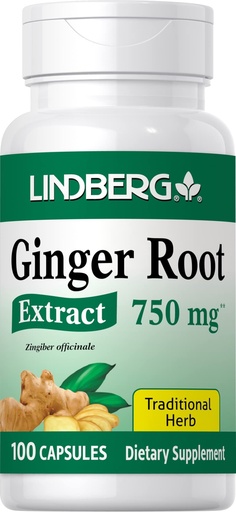 [BRSWIBIFAQEAADDO] Lindberg Ginger Root Capsules | 100 Count | Non-GMO, Gluten Free Supplement