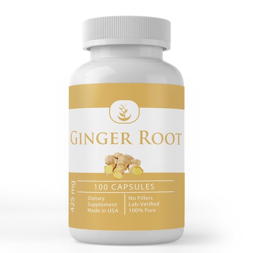 [BRSWYGQ2BV7WODLG] PURE ORIGINAL INGREDIENTS Ginger Root (100 Capsules) Herbal Supplement, No Additives or Fillers
