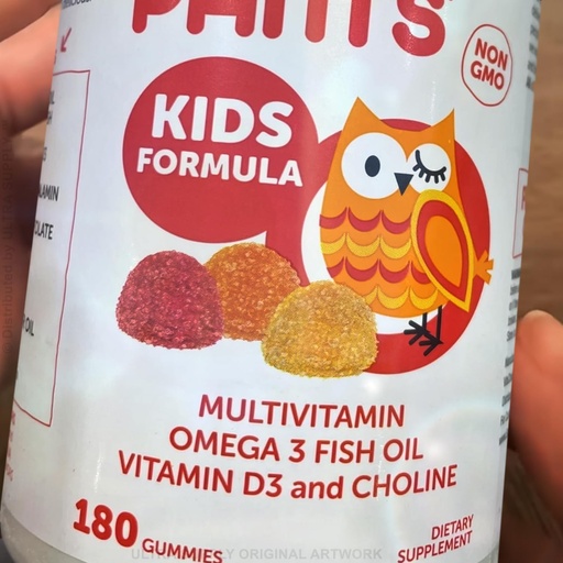 [BRSREAITOYMR6GT2] Kids Daily Multivitamin Gummies (180 Count. Value Pack) with Vitamin C, Zinc, B Complex, Omega Blend, and Essential Nutrients - Non-GMO, Gluten Free, Great Taste