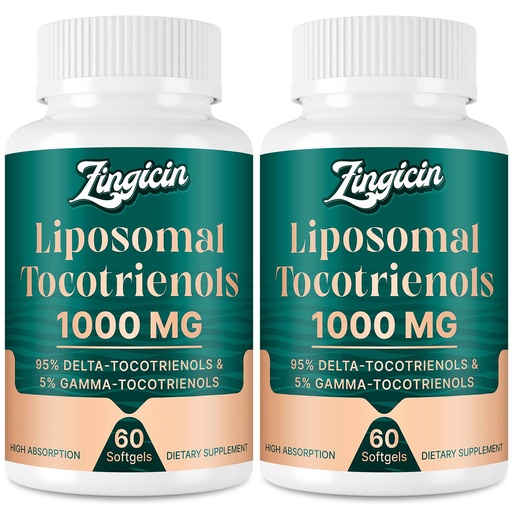 [BRSROAYPDEFBG23B] Vitamin E Tocotrienols - Liposomal Tocotrienols Supplement 1000mg, Highly Absorbable Delta Tocotrienol and Gamma Tocotrienol for Bone Health, and Antioxidant Support, 120 Softgels
