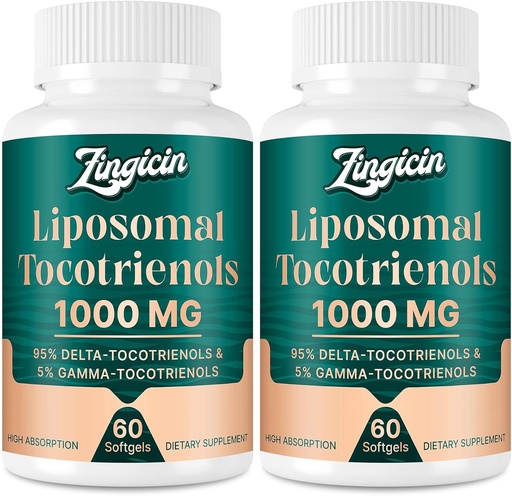 [BRSROAYPDEFBG23B] Vitamin E Tocotrienols - Liposomal Tocotrienols Supplement 1000mg, Highly Absorbable Delta Tocotrienol and Gamma Tocotrienol for Bone Health, and Antioxidant Support, 120 Softgels