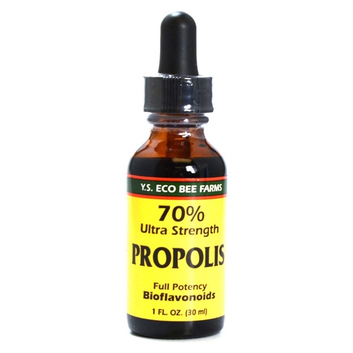 [BRSWIYT3PMDRODYZ] YS BEE FARMS Organic 70% Ultra Strength Propolis, 1 OZ