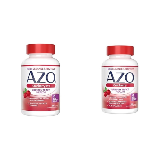 [BRSRAYYYAV6BUHQ2] AZO Cranberry Pro Urinary Tract Health Supplement 600mg PACRAN 100 Softgels Cranberry Urinary Tract Health Supplement 100 Softgels Bundle