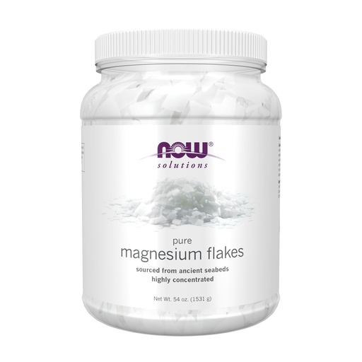 [BRSWECQPOUBWCDY4] NOW Foods Solutions, Magnesium Flakes, 100% Pure, from the Ancient Zechstein Seabed, Highly Concentrated, 54-Ounce