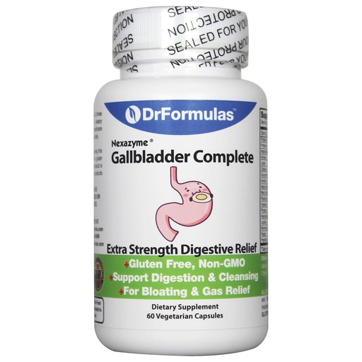 [BRSWGEABOQDQ2YL6] DrFormulas 18 Digestive Enzymes to Support Gallbladder and Pancreatic Enzymes with Amylase, Protease, Lipase, Lactase, Cellulase, Bromelain 60 Capsules