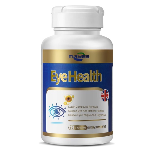 [BRSREGQ7CMBQMDLB] Lutein 20 mg with Zeaxanthin, Bilberry Extract, Vitamins E for Men and Women Dietary Supplements for Eye Health Supports Vision Clarity, Antioxidant Protection & Eye Health | 60 Capsules