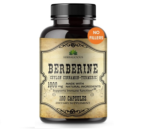[BRSRMAYPDIIRQHT5] Berberine Capsules Ceylon Cinnamon & Turmeric - HCL Dietary Supplement for Men and Women – Non GMO Berberine 500 mg per Capsule – Ideal for Immune Support